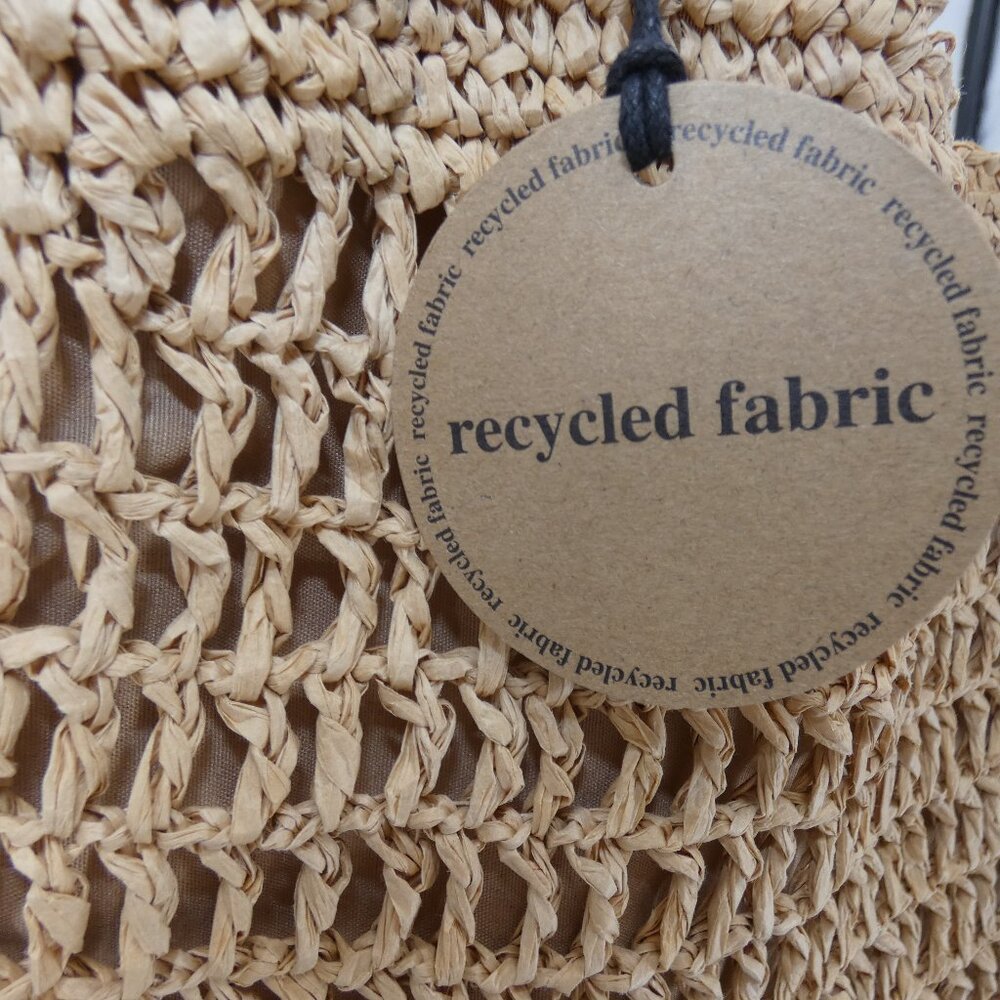NWT Woven Straw Tote Natural Shoulder Bag Beach Coastal Boho OS - Picture 5 of 6